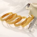 18K gold light luxury simple braided design versatile bracelet - QH Clothing