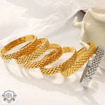 18K gold light luxury simple braided design versatile bracelet - QH Clothing