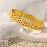 18K gold light luxury simple braided design versatile bracelet - QH Clothing