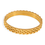 18K gold light luxury simple braided design versatile bracelet - QH Clothing