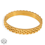 18K gold light luxury simple braided design versatile bracelet - QH Clothing