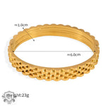 18K gold light luxury simple braided design versatile bracelet - QH Clothing