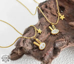 18K Gold Bunny and Star Pendant Necklace - QH Clothing