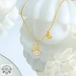 18K Gold Bunny and Star Pendant Necklace - QH Clothing