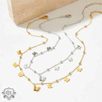 18K Gold Butterfly Bracelet and Necklace - QH Clothing