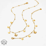 18K Gold Butterfly Bracelet and Necklace - QH Clothing