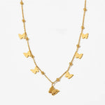 18K Gold Butterfly Bracelet and Necklace - QH Clothing