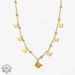 18K Gold Butterfly Bracelet and Necklace - QH Clothing