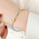 18K Gold Butterfly/Love/Ball Bead Design Bracelet - QH Clothing