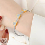 18K Gold Butterfly/Love/Ball Bead Design Bracelet - QH Clothing