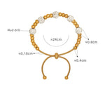 18K Gold Butterfly/Love/Ball Bead Design Bracelet - QH Clothing