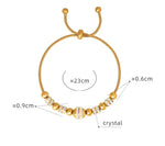 18K Gold Butterfly/Love/Ball Bead Design Bracelet - QH Clothing