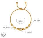 18K Gold Butterfly/Love/Ball Bead Design Bracelet - QH Clothing