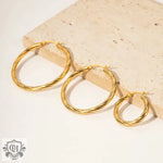 18K Gold Cable Line Earrings - QH Clothing