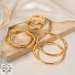 18K Gold Cable Line Earrings - QH Clothing