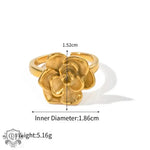 18K Gold Camellia Ring - QH Clothing