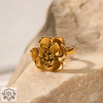 18K Gold Camellia Ring - QH Clothing