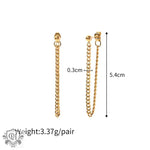 18K Gold Chain Drop Earrings - QH Clothing