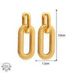 18K Gold Chain Link Earrings - QH Clothing