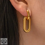 18K Gold Chain Link Earrings - QH Clothing