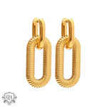 18K Gold Chain Link Earrings - QH Clothing