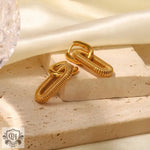 18K Gold Chain Link Earrings - QH Clothing