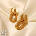 18K Gold Chain Link Earrings - QH Clothing