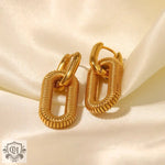 18K Gold Chain Link Earrings - QH Clothing