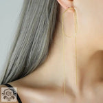 18K Gold Chain Tassel Earrings - QH Clothing