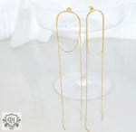 18K Gold Chain Tassel Earrings - QH Clothing