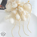 18K Gold Chain Tassel Earrings - QH Clothing