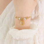 18K Gold Classic and Fashionable Initial Bracelet - QH Clothing