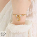 18K Gold Classic and Fashionable Initial Bracelet - QH Clothing