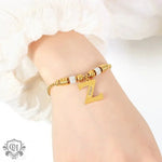 18K Gold Classic and Fashionable Initial Bracelet - QH Clothing