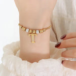 18K Gold Classic and Fashionable Initial Bracelet - QH Clothing