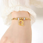 18K Gold Classic and Fashionable Initial Bracelet - QH Clothing