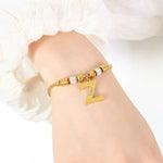 18K Gold Classic and Fashionable Initial Bracelet - QH Clothing