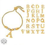 18K Gold Classic and Fashionable Initial Bracelet - QH Clothing