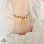 18K Gold Classic and Fashionable Initial Bracelet - QH Clothing