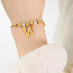 18K Gold Classic and Fashionable Initial Bracelet - QH Clothing