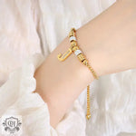 18K Gold Classic and Fashionable Initial Bracelet - QH Clothing