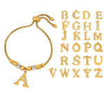 18K Gold Classic and Fashionable Initial Bracelet - QH Clothing