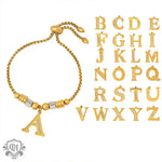 18K Gold Classic and Fashionable Initial Bracelet - QH Clothing