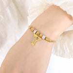 18K Gold Classic and Fashionable Initial Bracelet - QH Clothing