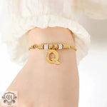 18K Gold Classic and Fashionable Initial Bracelet - QH Clothing