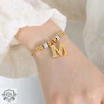 18K Gold Classic and Fashionable Initial Bracelet - QH Clothing