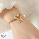 18K Gold Classic and Fashionable Initial Bracelet - QH Clothing