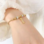 18K Gold Classic and Fashionable Initial Bracelet - QH Clothing