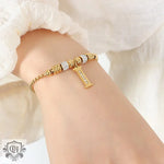 18K Gold Classic and Fashionable Initial Bracelet - QH Clothing