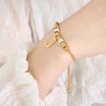 18K Gold Classic and Fashionable Initial Bracelet - QH Clothing